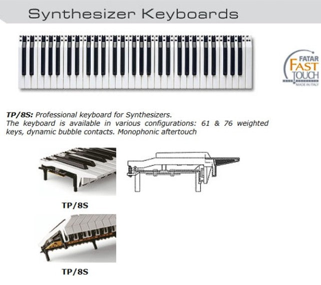 Fatar TP/8S 61-Key Semi-Weighted Keybed - Arlo Music Machines 